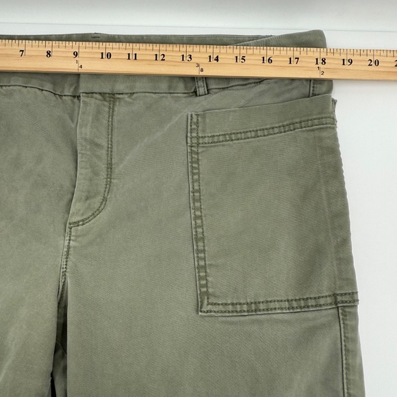 Loft Jeans Women 14 Green Skinny Stretch Denim Mid Rise Frayed Hem Pockets - Picture 9 of 13